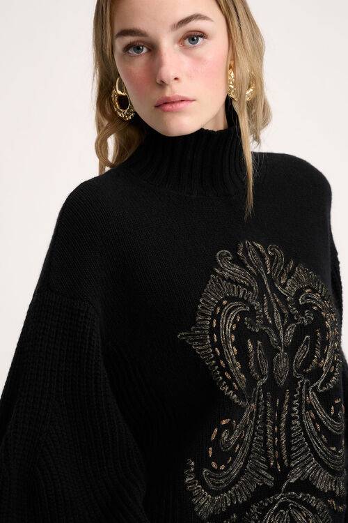 Luisa Spagnoli Colfiorito - Pullover ricamato Offerta speciale della fabbrica