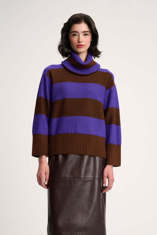 Luisa Spagnoli Marsupio - Pullover a righe Sconti questo mese