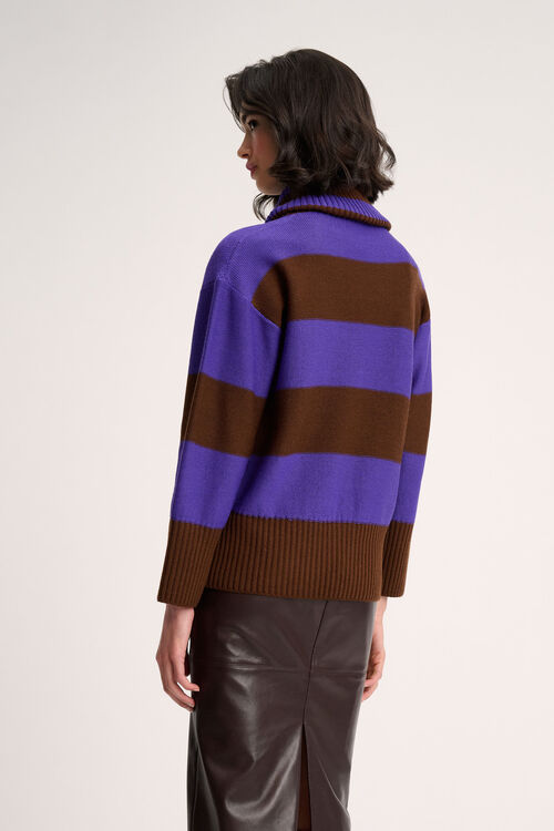 Luisa Spagnoli Marsupio - Pullover a righe Sconti questo mese