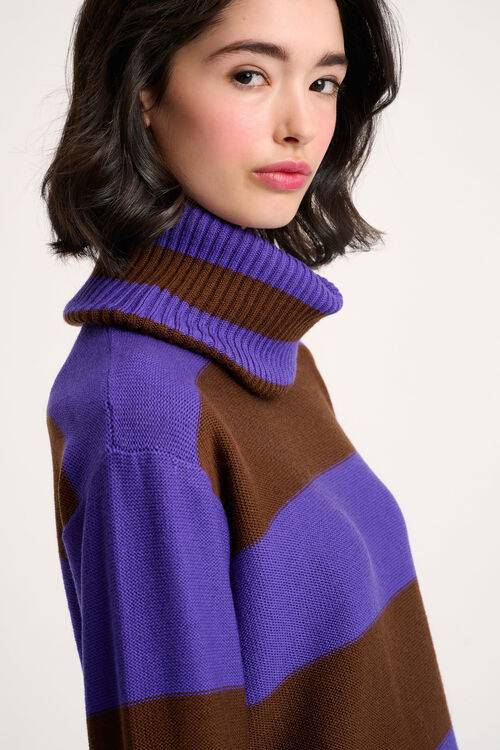 Luisa Spagnoli Marsupio - Pullover a righe Sconti questo mese