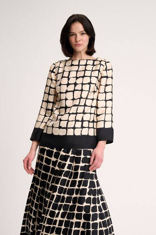 Luisa Spagnoli Leggio - Blusa a quadri Sottocosto