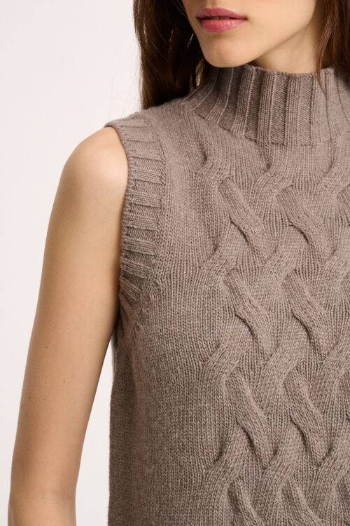 Luisa Spagnoli Chiusura - Gilet a collo alto Saldi Di Fabbrica
