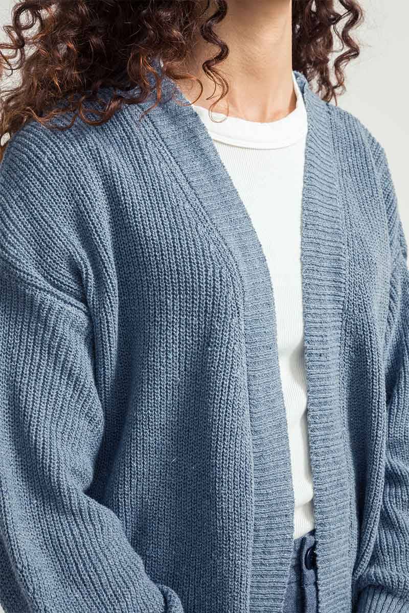 Rifò CARA Cardigan Donna Cotone Jeans Rigenerato Vendite Flash