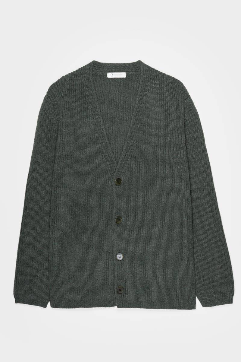 Rifò CLETO Cardigan Unisex Lana Rigenerata In Linea