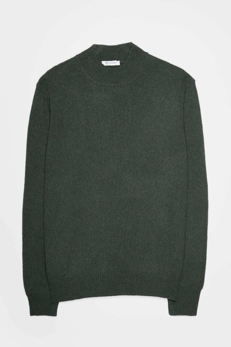 Rifò CLEMENTE Maglia Collo Alto Uomo Cashmere Rigenerato Nuovo