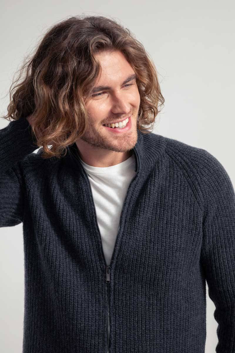 Rifò IPPOLITO Cardigan Uomo Cashmere Rigenerato Spedizione Gratuita