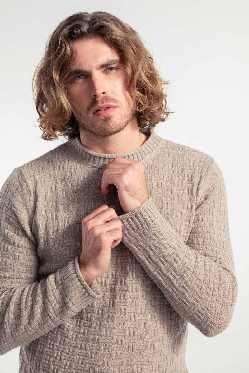 Rifò FERNANDO Maglia Uomo Cashmere Rigenerato Soddisfazione Garantita