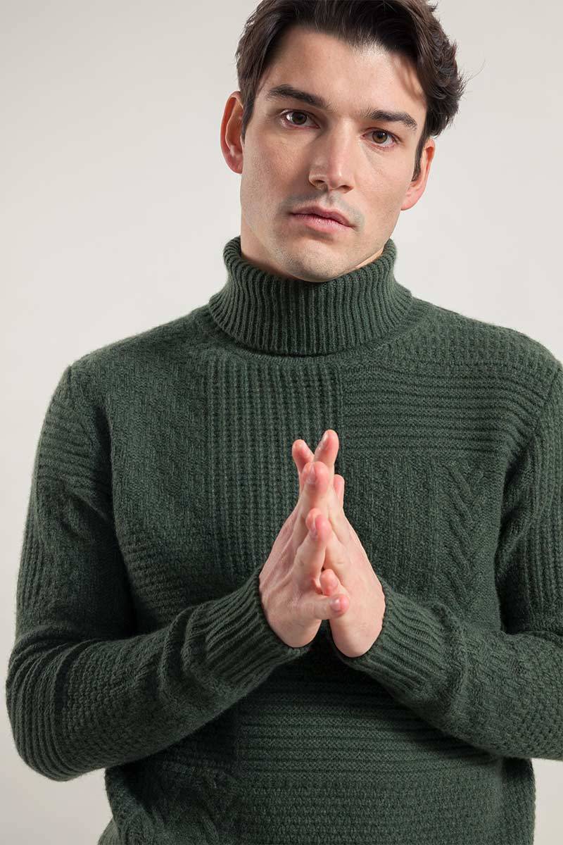 Rifò BARTOLOMEO Maglia Collo Alto Uomo Cashmere Rigenerato Shopping Online
