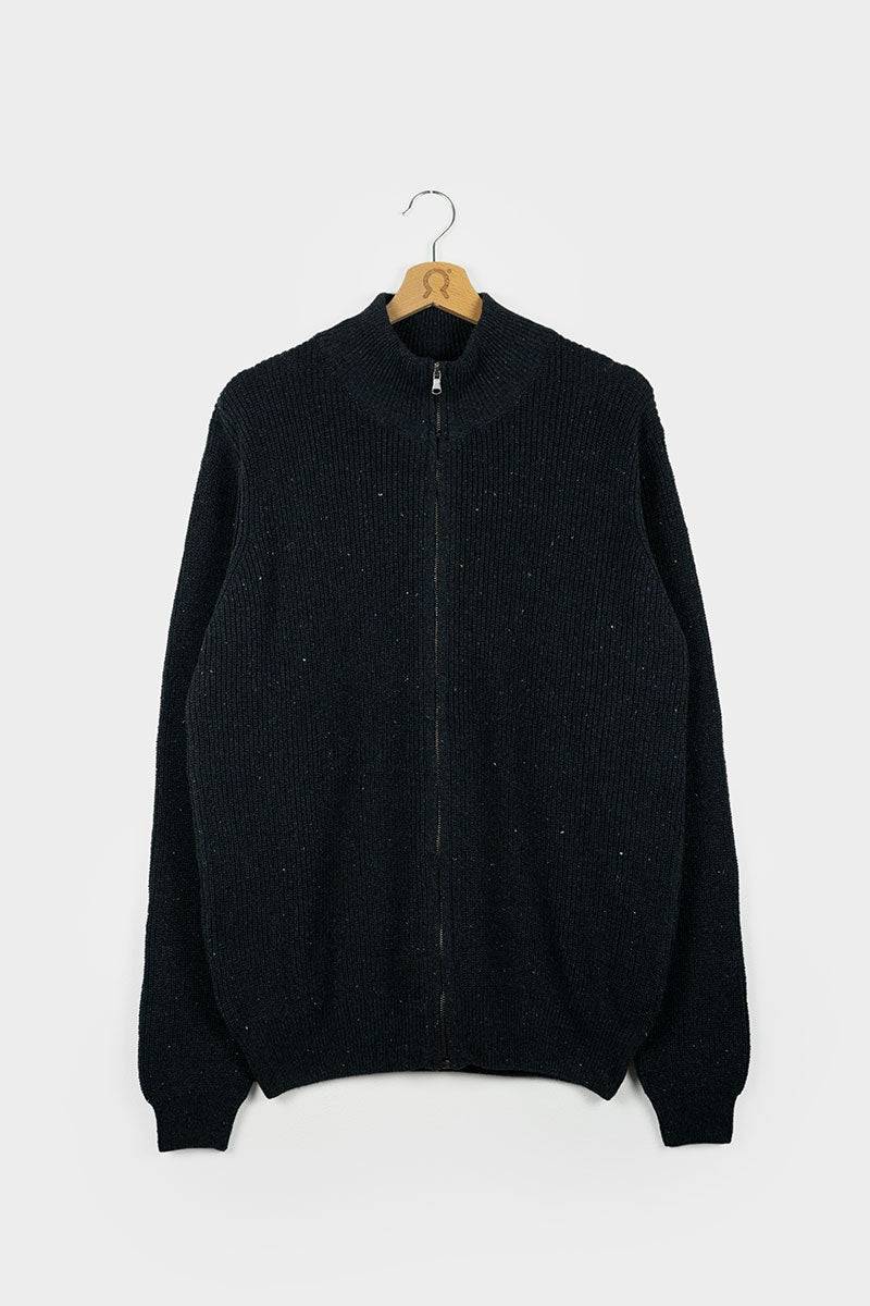 Rifò DUCCIO Cardigan Uomo Cotone Jeans Rigenerato Economico