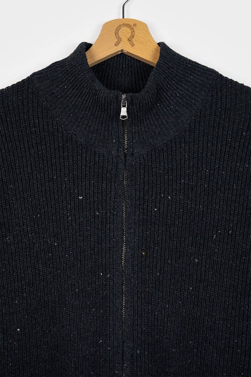 Rifò DUCCIO Cardigan Uomo Cotone Jeans Rigenerato Economico