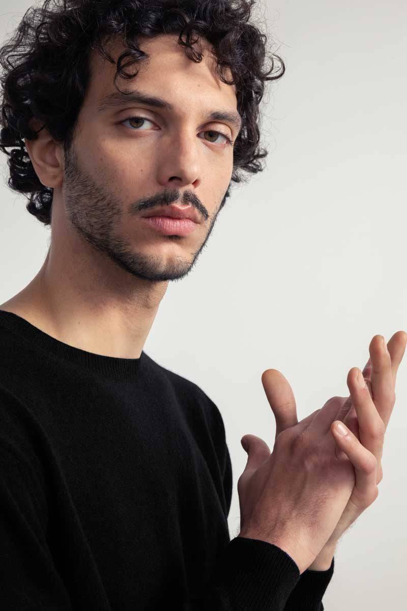Rifò ALESSIO Maglia Uomo Light Cashmere Rigenerato Vendita Calda