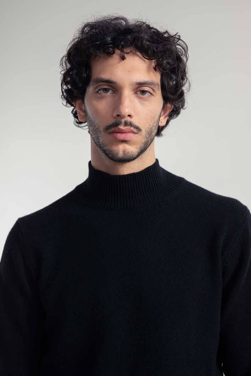 Rifò CLEMENTE Maglia Collo Alto Uomo Cashmere Rigenerato Italia