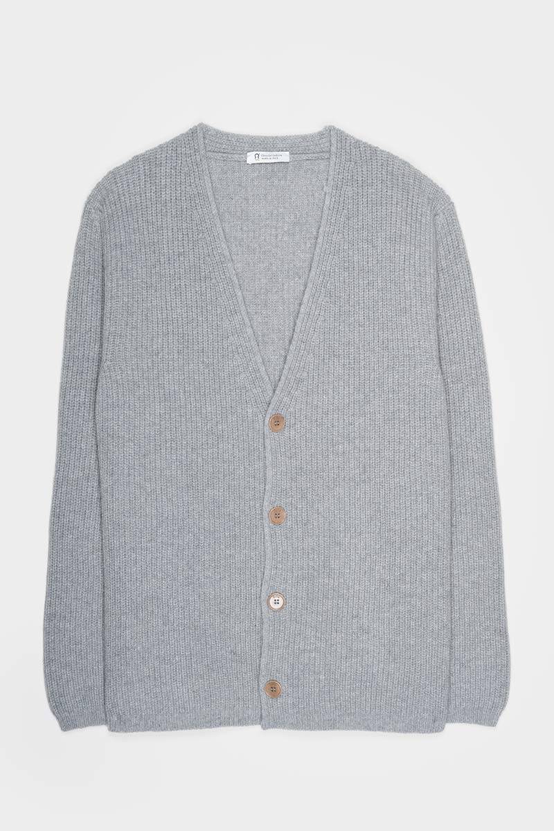 Rifò CLETO Cardigan Unisex Lana Rigenerata Consegna Veloce