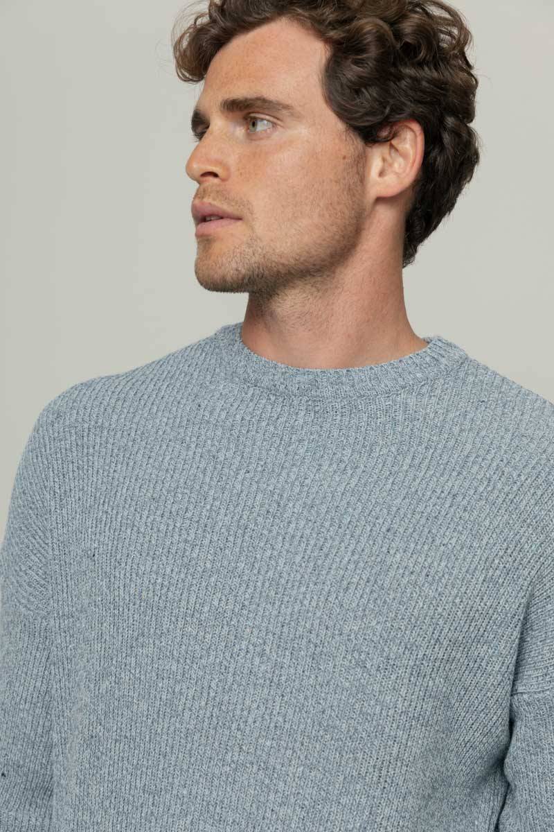 Rifò COSIMO Maglia Uomo Cotone Jeans Rigenerato Affare Del Giorno