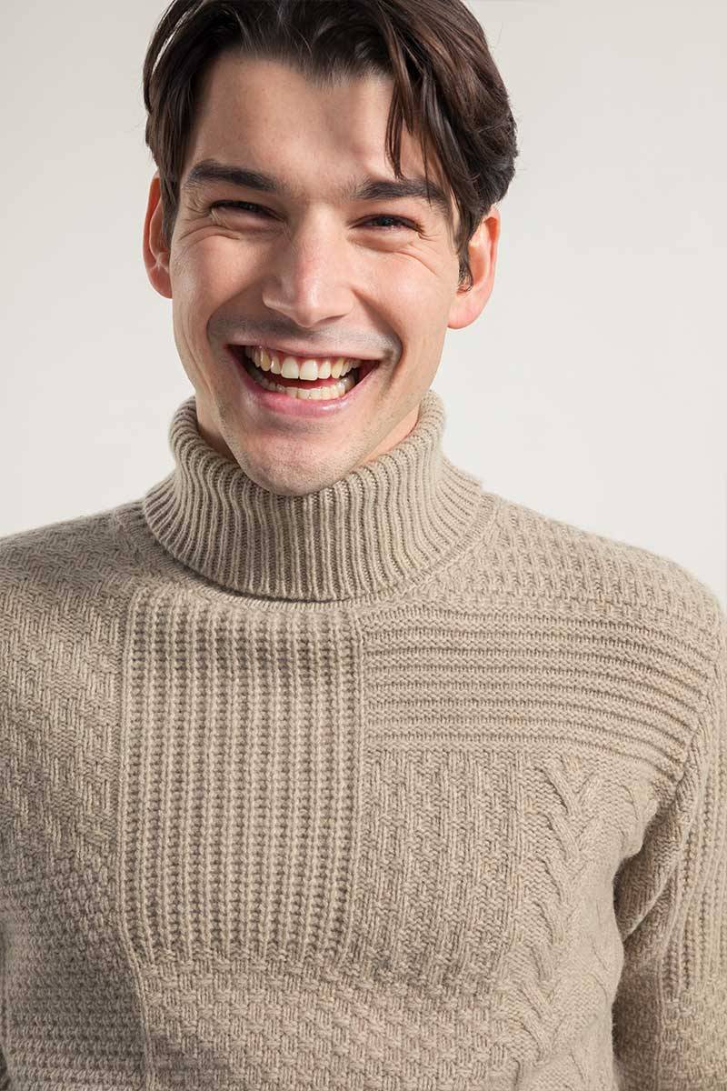Rifò BARTOLOMEO Maglia Collo Alto Uomo Cashmere Rigenerato Convenienza