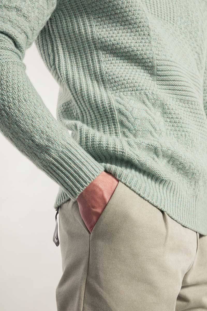Rifò BARTOLOMEO Maglia Collo Alto Uomo Cashmere Rigenerato Novità