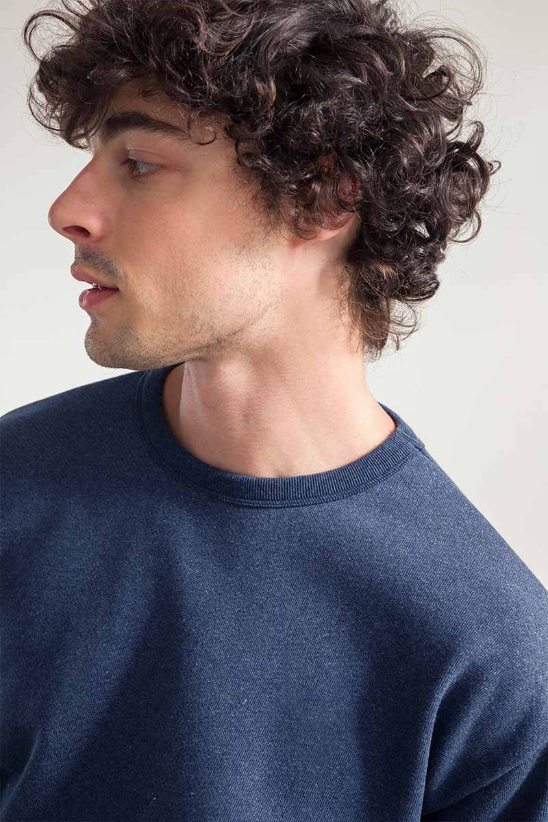 Rifò RAFAEL Felpa Uomo Cotone Jeans Rigenerato Sconto