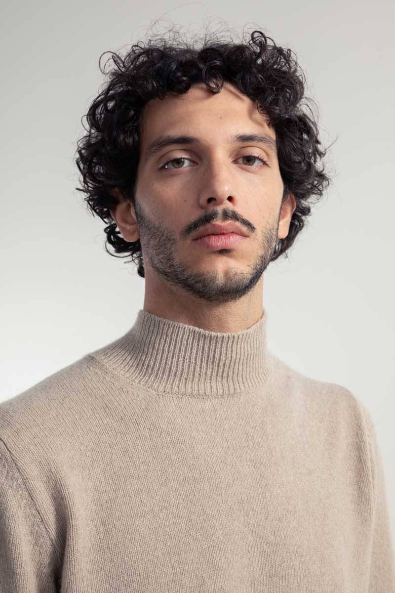 Rifò CLEMENTE Maglia Collo Alto Uomo Cashmere Rigenerato Saldi