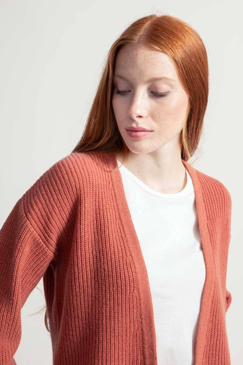 Rifò MARGHERITA Cardigan Donna Cashmere Rigenerato Italia