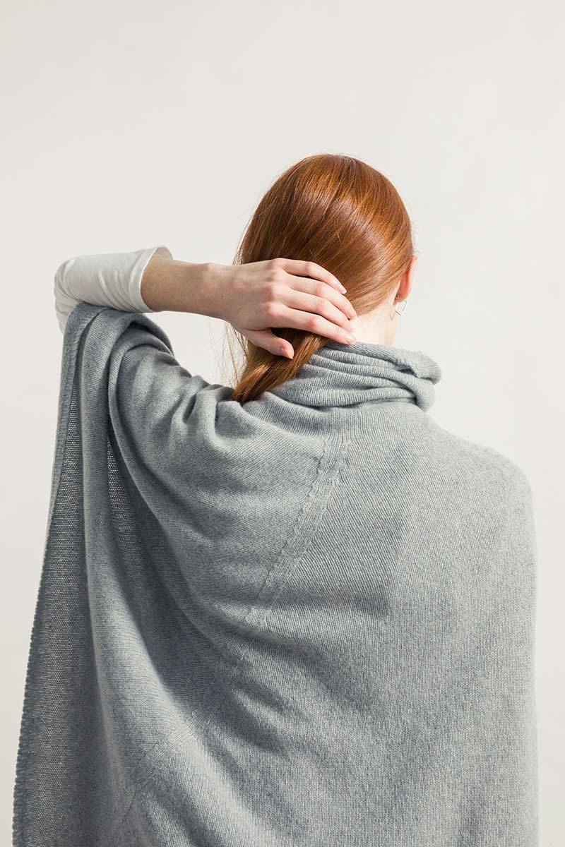 Rifò ELISABETTA Poncho Donna Cashmere Rigenerato Spedizione Gratuita
