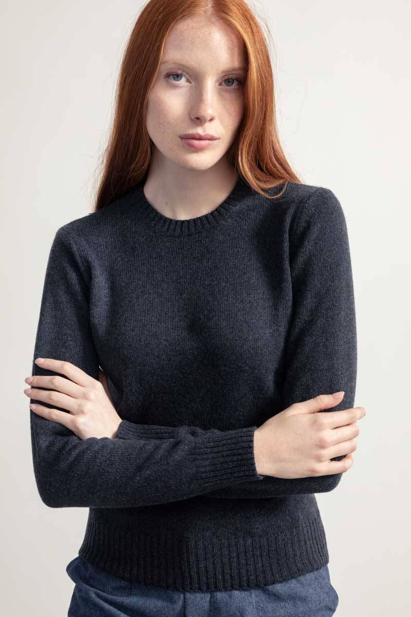 Rifò LAURA Maglia Girocollo Donna Lana Rigenerata Soddisfazione Garantita