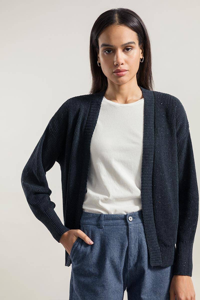 Rifò CARA Cardigan Donna Cotone Jeans Rigenerato Sconto