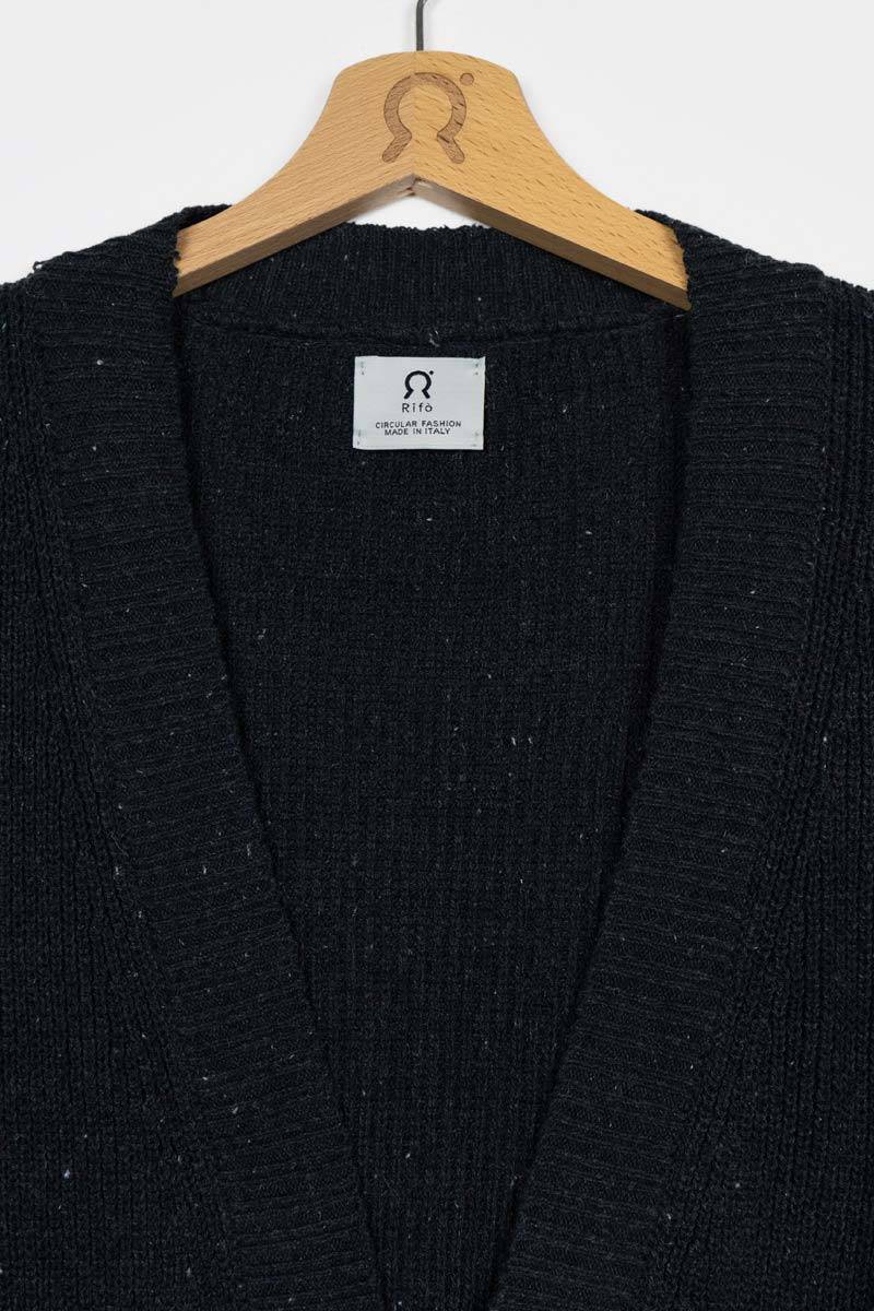 Rifò CARA Cardigan Donna Cotone Jeans Rigenerato Sconto