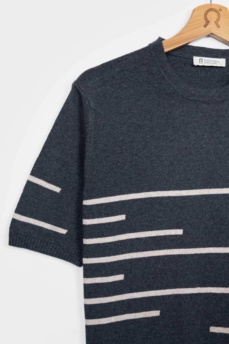 Rifò ADONE Maglia Righe Uomo Cotone Rigenerato Ritorno libero