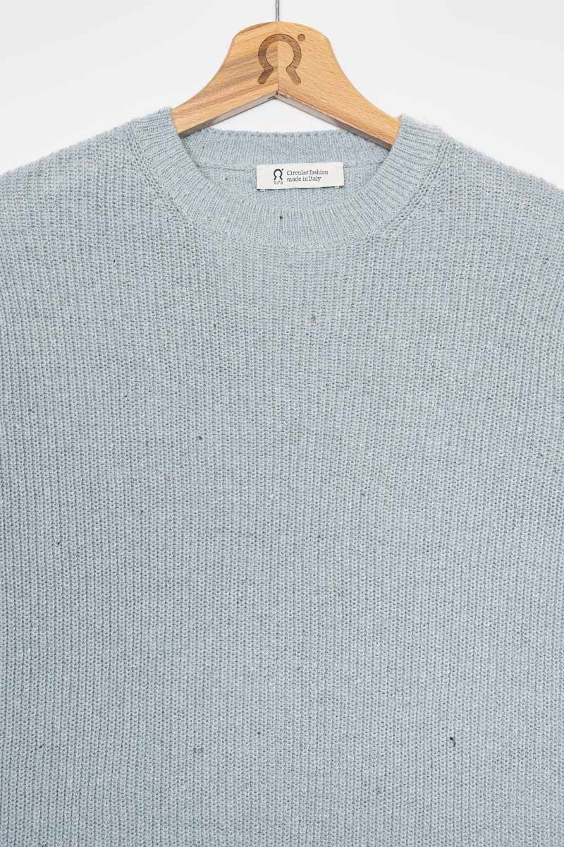 Rifò VITTORIO Maglia Girocollo Uomo Cotone Jeans Rigenerato Nuova