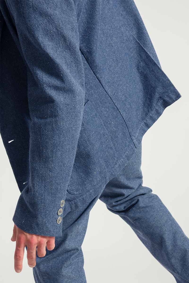 Rifò CURZIO Blazer Uomo Jeans Rigenerato Italy