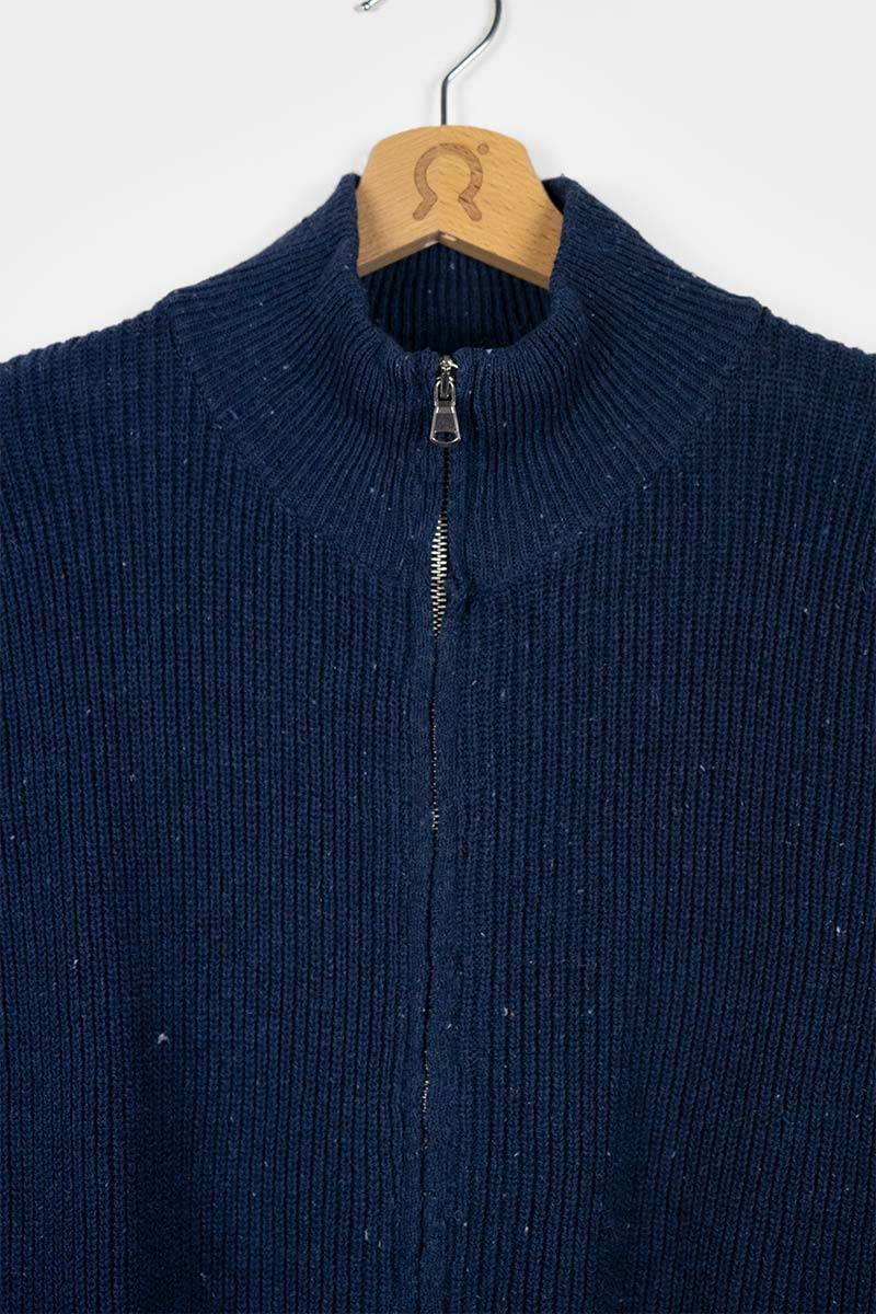 Rifò DUCCIO Cardigan Uomo Cotone Jeans Rigenerato Italia