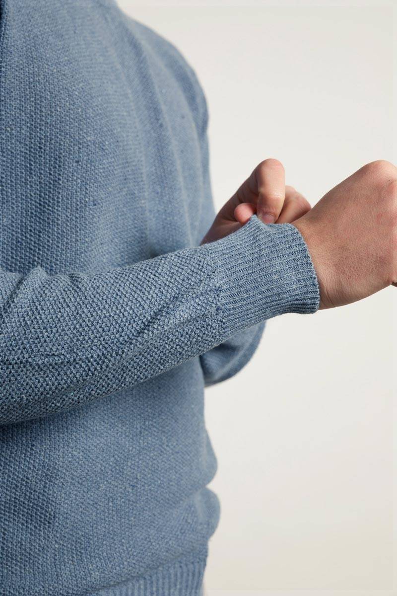 Rifò GINO Maglia Uomo Cotone Jeans rigenerato In Linea