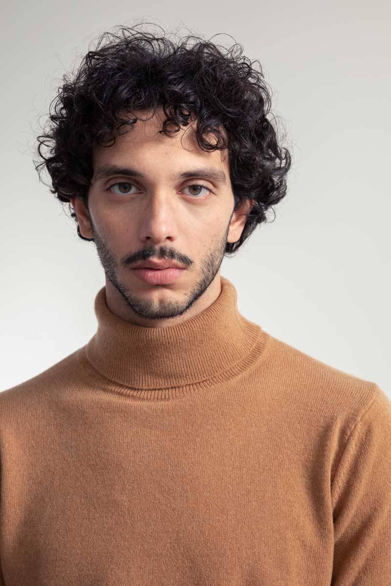 Rifò ALBERTO Maglia Collo Alto Uomo Cashmere Rigenerato Negozi Online
