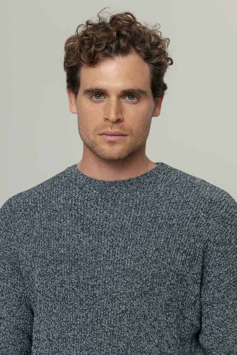 Rifò COSIMO Maglia Uomo Cotone Jeans Rigenerato Promozione Limitata