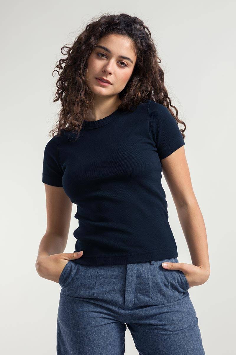 Rifò ILARIA Maglietta a Maniche Corte Donna Cotone Rigenerato Vendita Economica