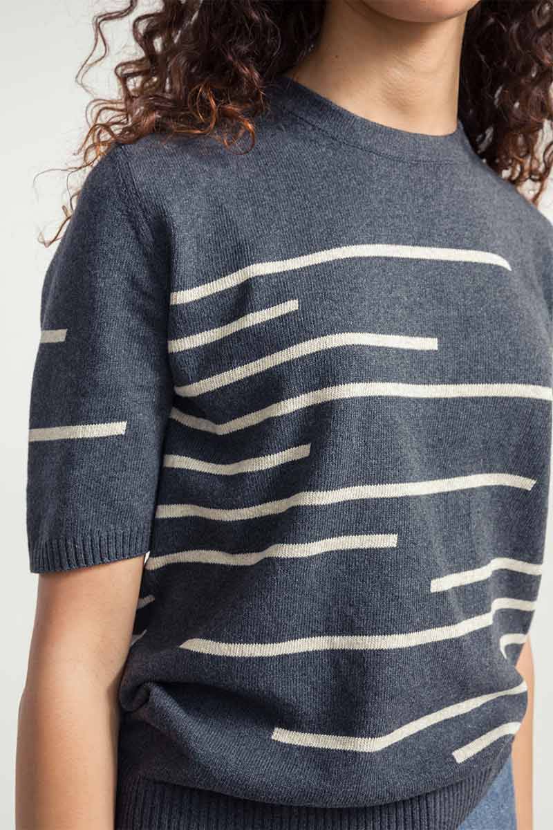 Rifò CLIO Maglia Donna Righe Cotone Rigenerato I Più Venduti
