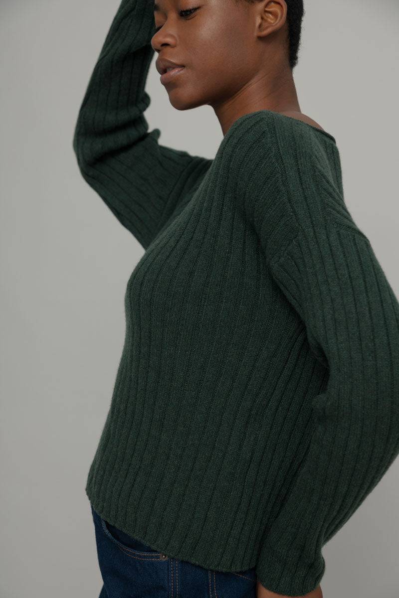 Rifò LUCE Maglia Scollo a Barca Donna Cashmere Rigenerato Vendita