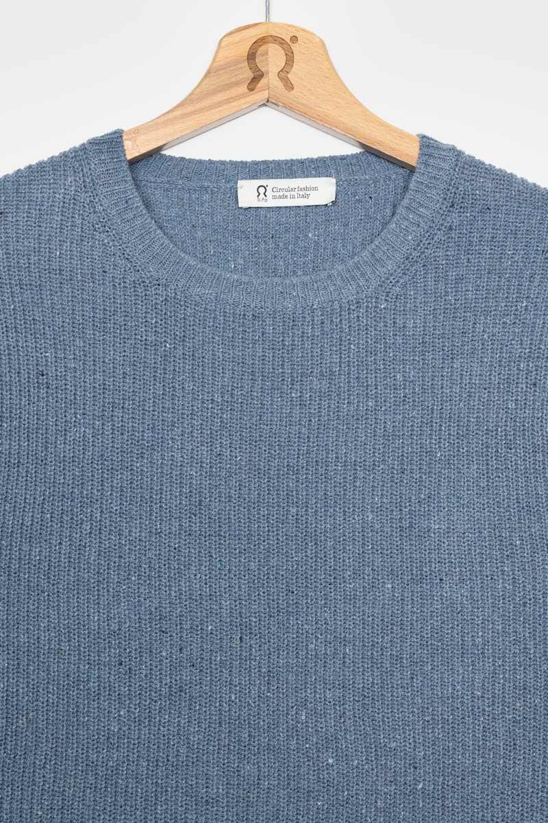 Rifò RACHELE Maglia Girocollo Donna Cotone Jeans Rigenerato Vendite Flash