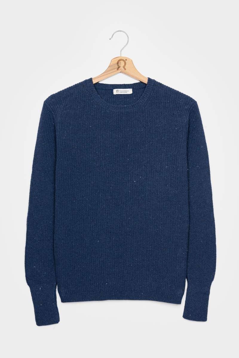 Rifò RACHELE Maglia Girocollo Donna Cotone Jeans Rigenerato Offerta Anniversario
