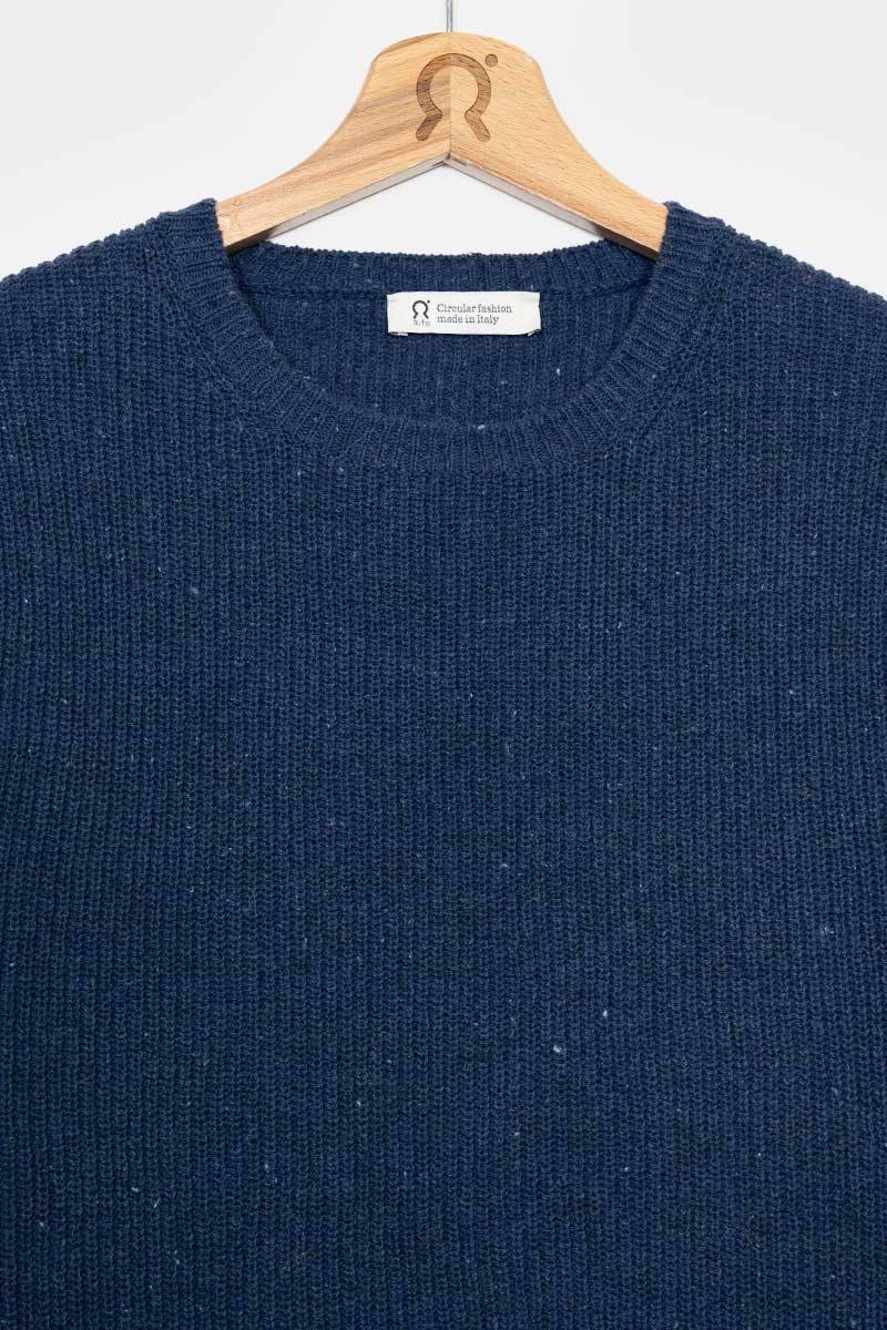 Rifò RACHELE Maglia Girocollo Donna Cotone Jeans Rigenerato Offerta Anniversario