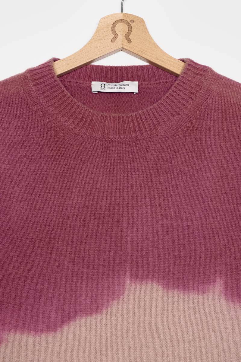 Rifò FIAMMETTA Maglia Girocollo Donna Cashmere Rigenerato Nuova