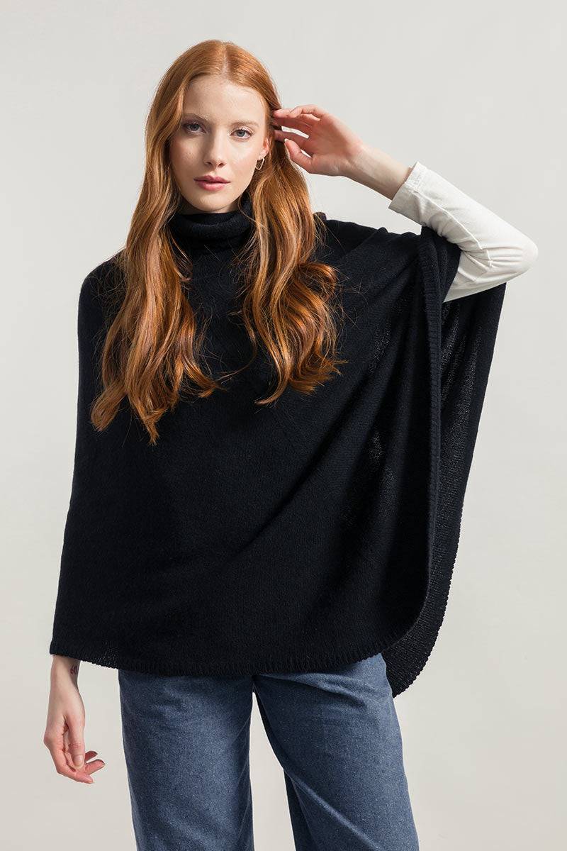 Rifò ELISABETTA Poncho Donna Cashmere Rigenerato Nuovo