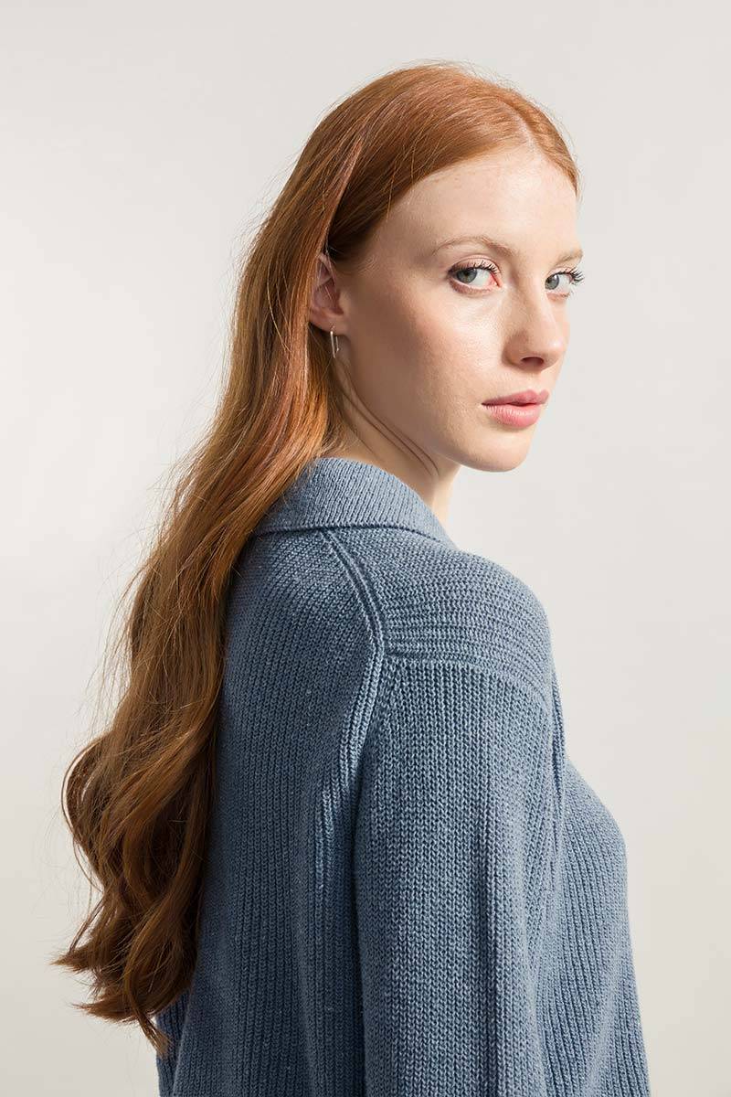 Rifò MARTINA Maglia Cropped Donna Cotone Jeans Rigenerato Shopping Online