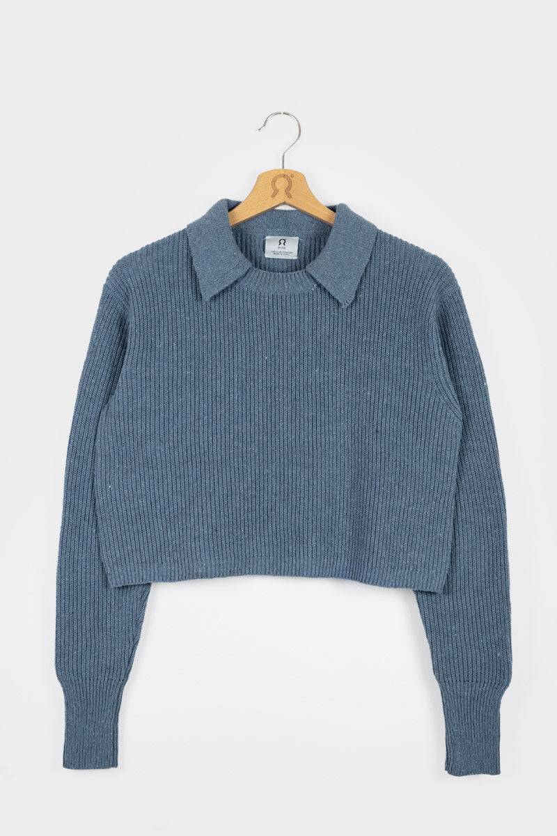 Rifò MARTINA Maglia Cropped Donna Cotone Jeans Rigenerato Shopping Online