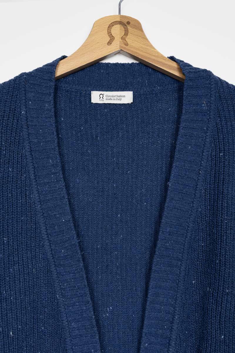 Rifò CARA Cardigan Donna Cotone Jeans Rigenerato Sottocosto