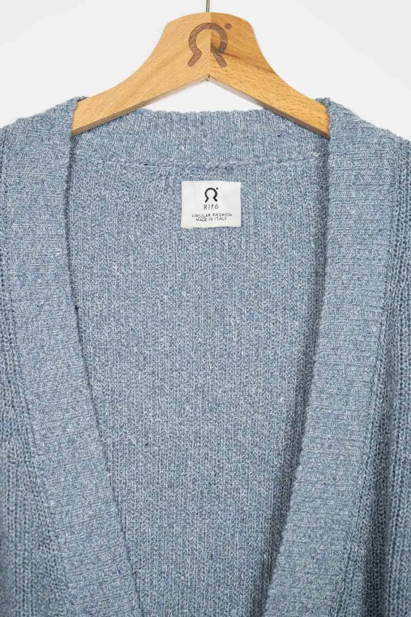 Rifò CARA Cardigan Donna Cotone Jeans Rigenerato Novità