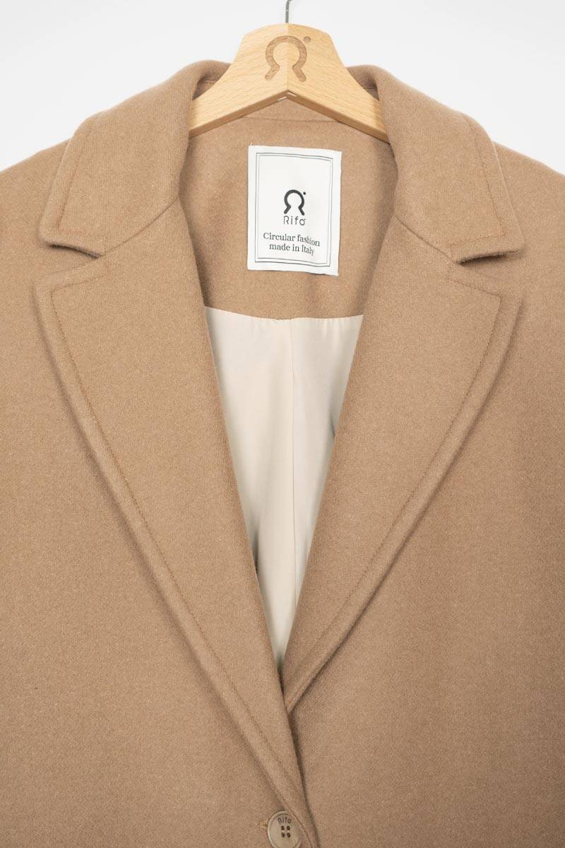 Rifò MARA Cappotto Donna Lana Rigenerata Saldi Di Fabbrica