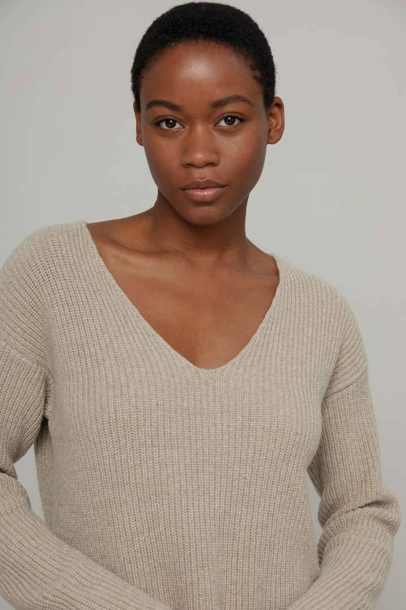 Rifò ESTER Maglia Scollo a V Donna Cashmere 2025