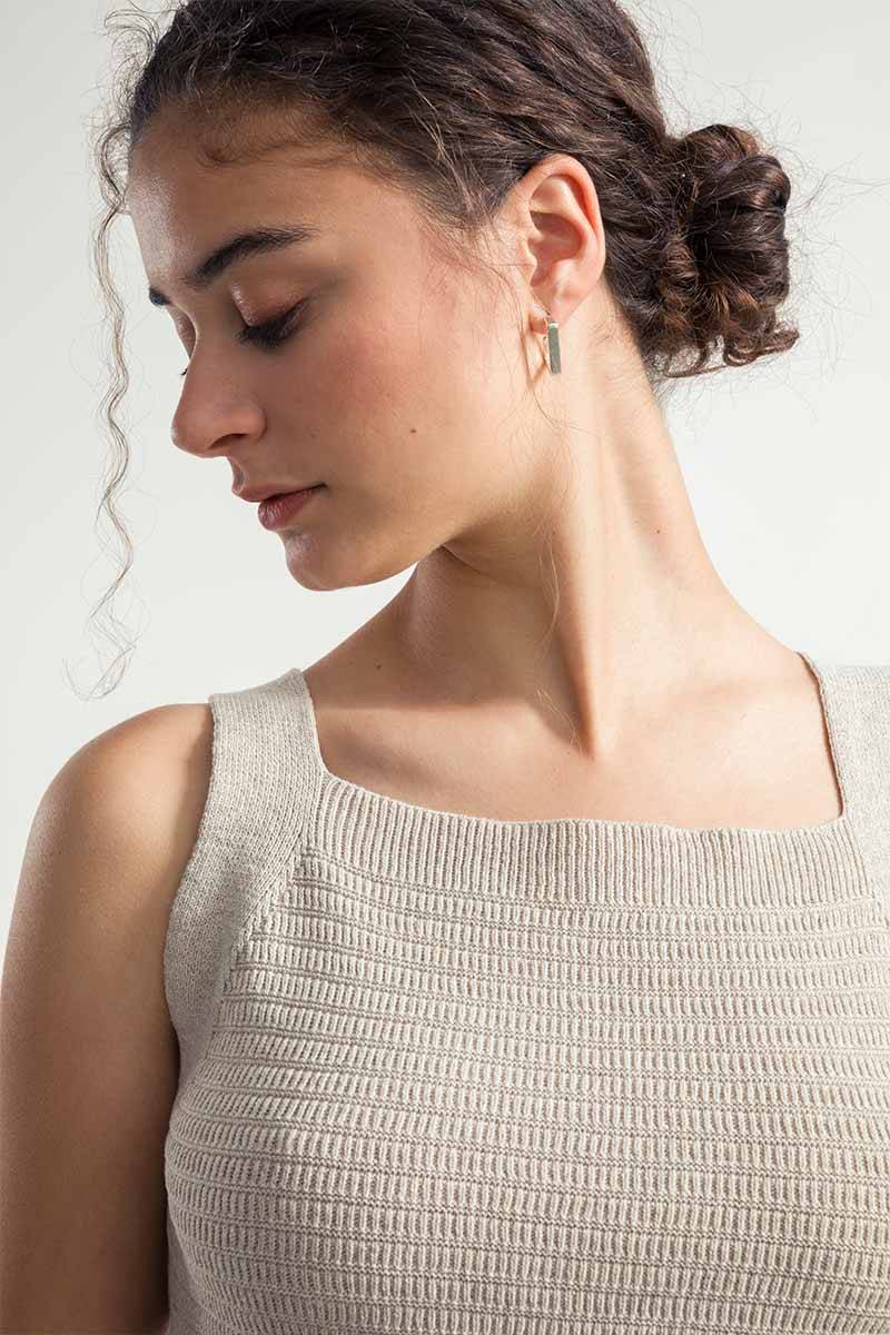 Rifò SOLE Canotta Spalla Larga Donna Cotone Rigenerato Affare Del Giorno