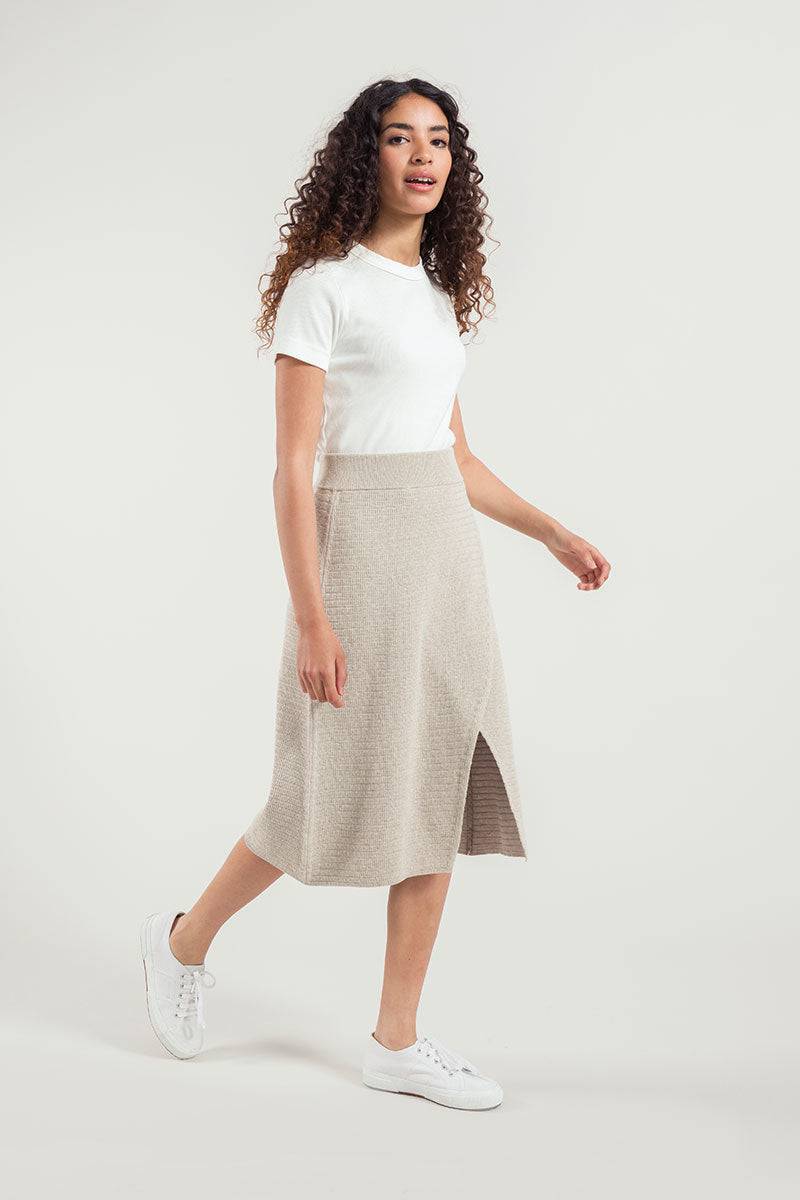 Rifò COMETA Gonna a Portafoglio in Maglia Donna Cotone Rigenerato Sottocosto